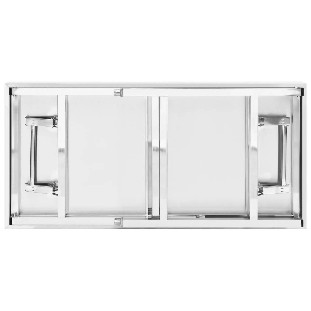 vidaXL Küchen-Arbeitstisch Klappbar 120x60x80 cm Edelstahl