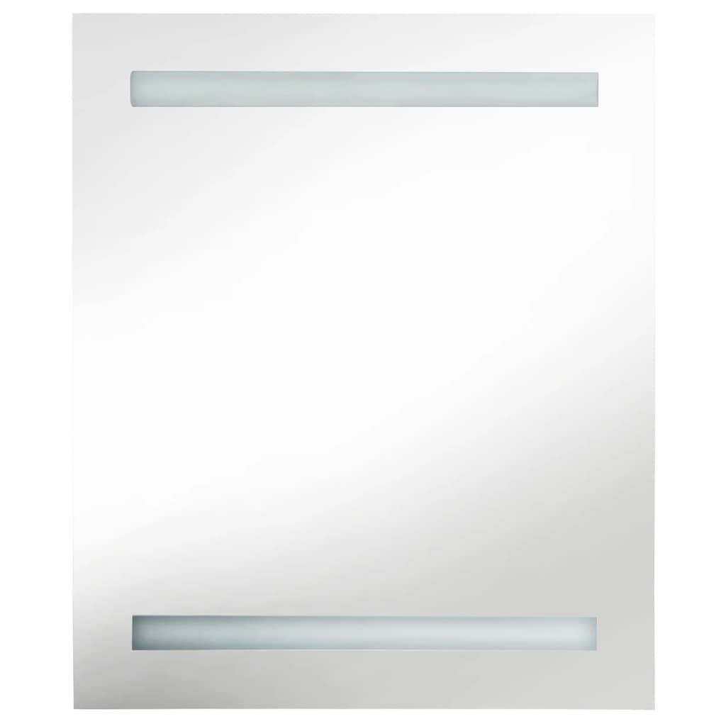 vidaXL LED-Spiegelschrank fürs Bad Glänzend Grau 50x14x60 cm