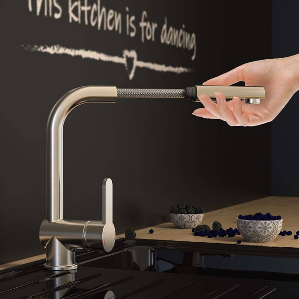 SCHÜTTE Küchenarmatur mit Herausziehbarem Auslauf LONDON Niederdruck