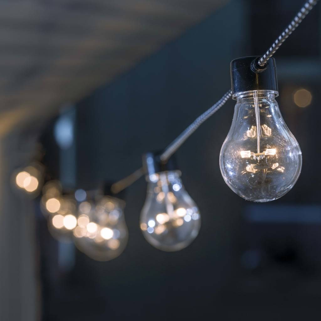 KONSTSMIDE Party-Lichterkette mit 00 Transparenten Lampen Extra-Warm