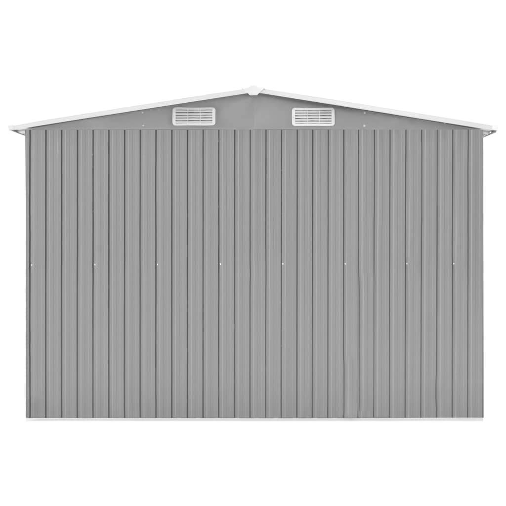 vidaXL Gerätehaus Grau 257x779x181 cm Verzinkter Stahl