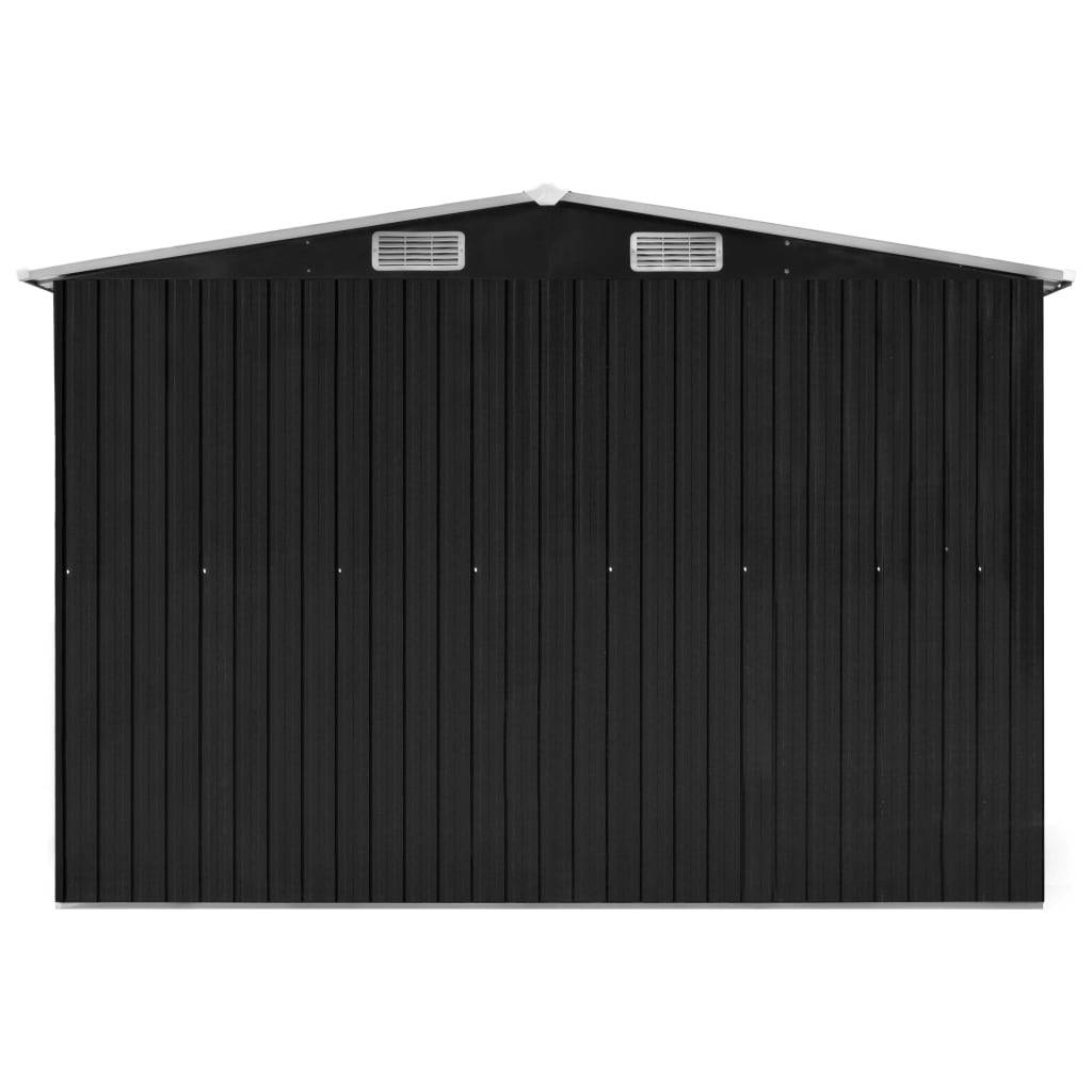 vidaXL Gerätehaus Anthrazit 257x779x181 cm Verzinkter Stahl