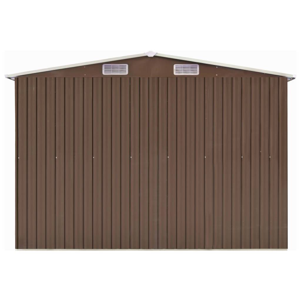 vidaXL Gerätehaus Braun 257x779x181 cm Verzinkter Stahl