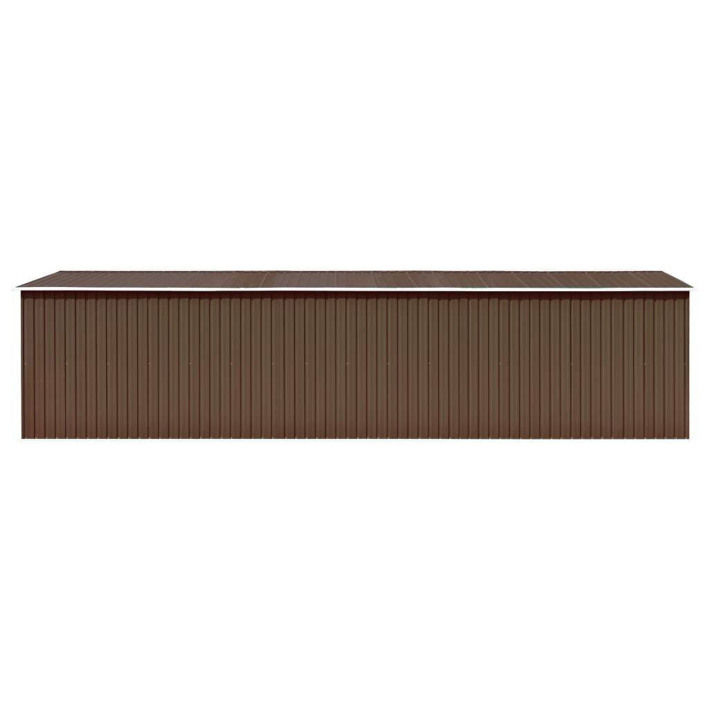 vidaXL Gerätehaus Braun 257x779x181 cm Verzinkter Stahl