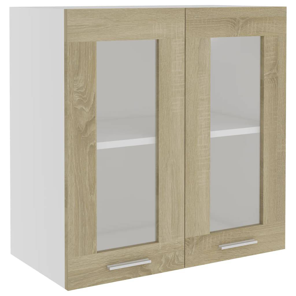 vidaXL Hängeglasschrank Lyon Sonoma-Eiche 60x31x60 cm Holzwerkstoff