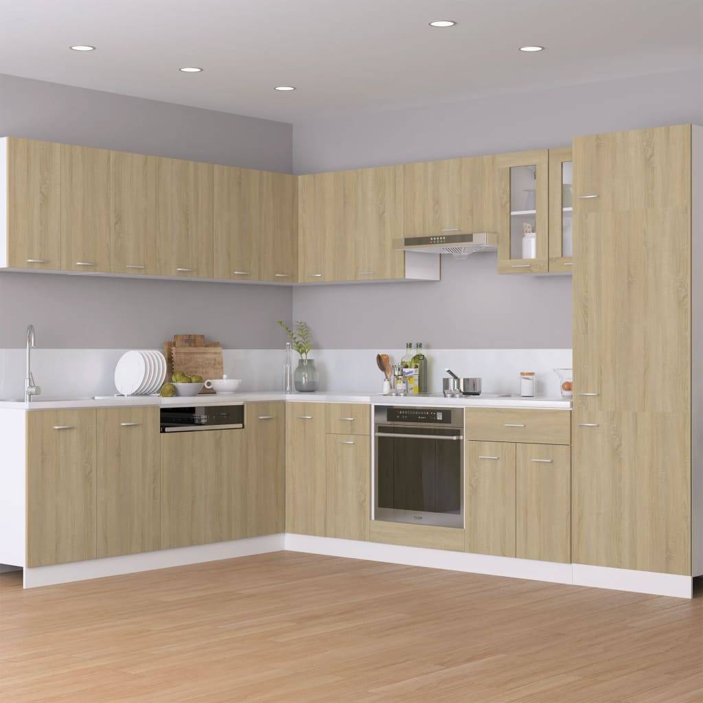 vidaXL Hängeglasschrank Lyon Sonoma-Eiche 60x31x60 cm Holzwerkstoff