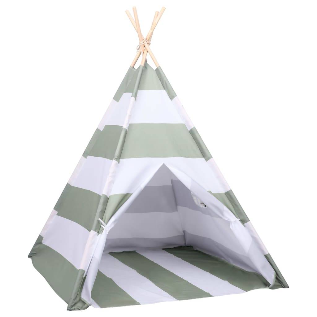 vidaXL Kinder Tipi-Zelt Tasche Pfirsichhaut Gestreift 120x120x150 cm
