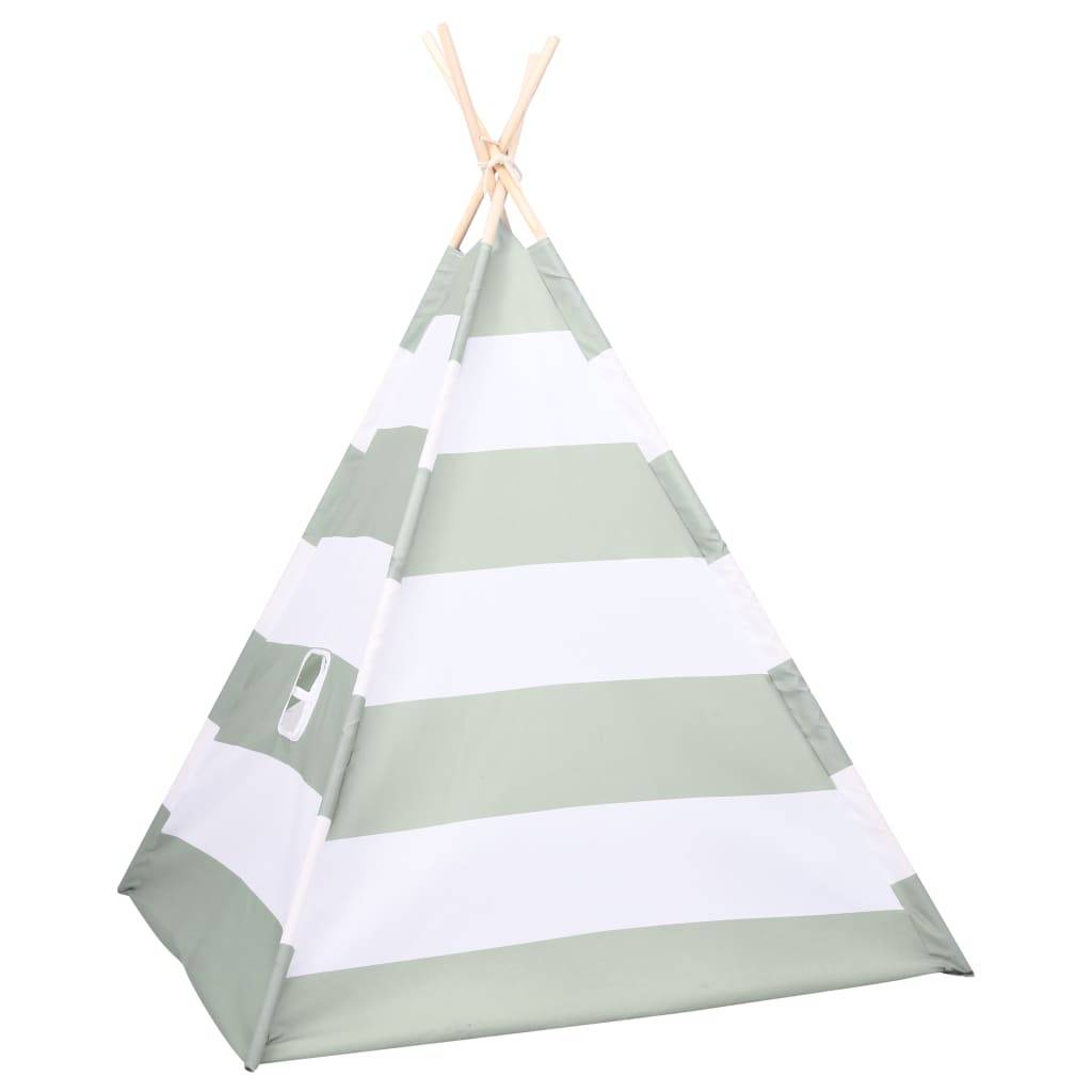 vidaXL Kinder Tipi-Zelt Tasche Pfirsichhaut Gestreift 120x120x150 cm