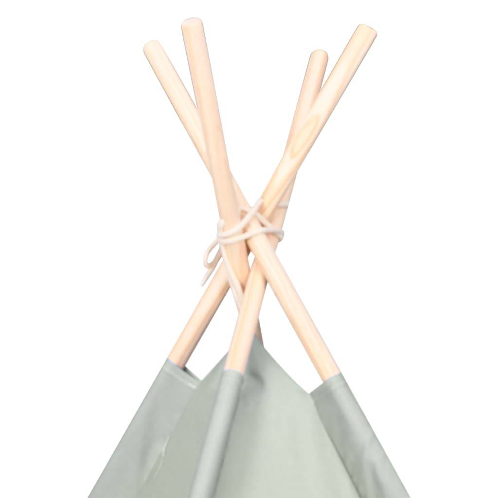 vidaXL Kinder Tipi-Zelt Tasche Pfirsichhaut Gestreift 120x120x150 cm
