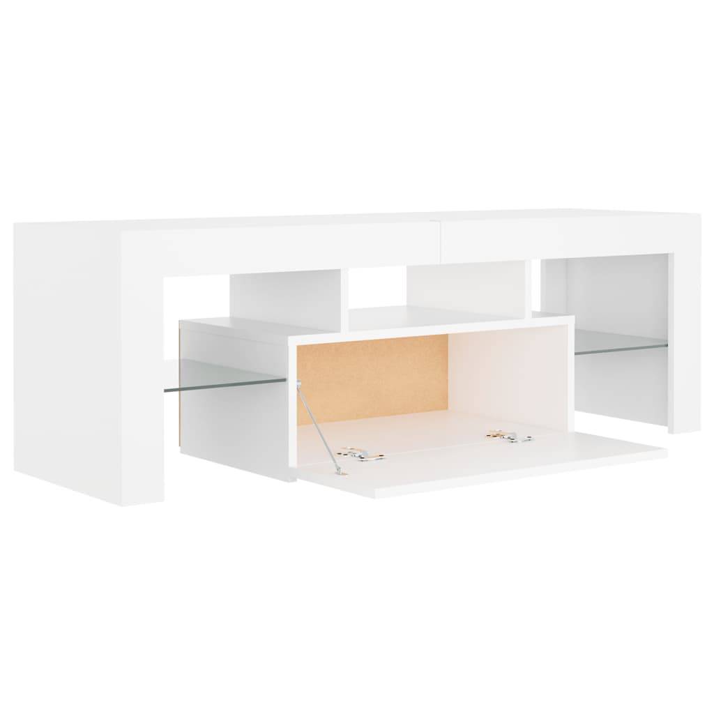 vidaXL TV-Schrank mit LED-Leuchten Weiß 120x35x40 cm