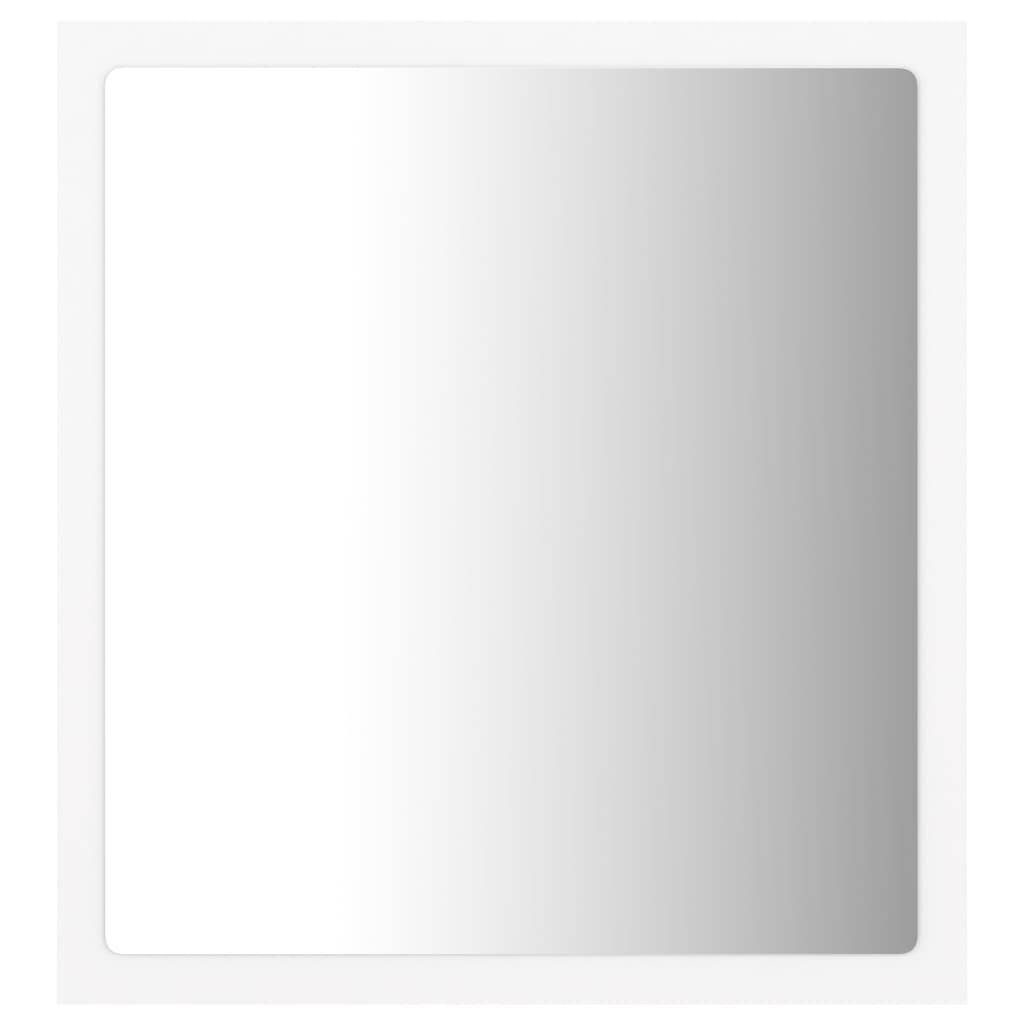 vidaXL LED-Badspiegel Weiß 40x8,5x37 cm Acryl