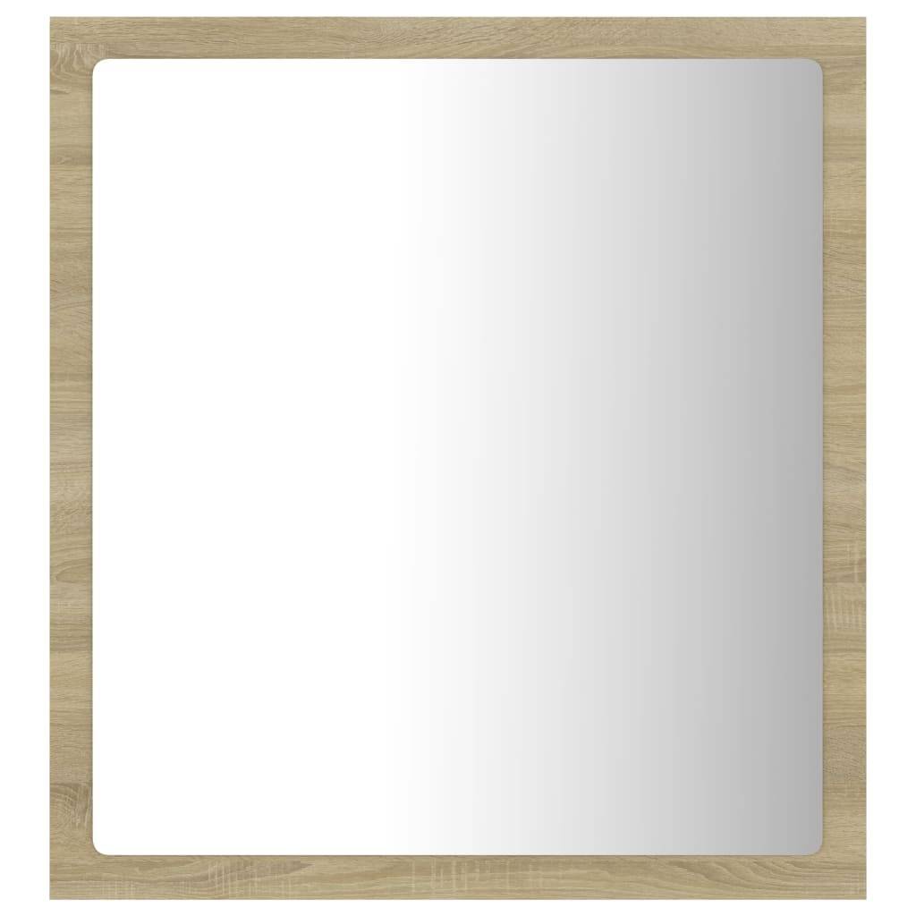 vidaXL LED-Badspiegel Sonoma-Eiche 40x8,5x37 cm Acryl