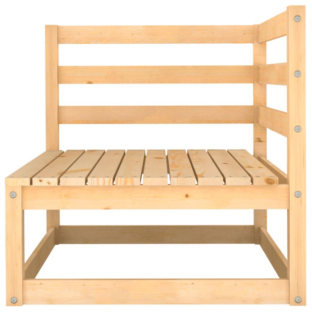 vidaXL Garten-Ecksofa mit Grauen Kissen Massivholz Kiefer