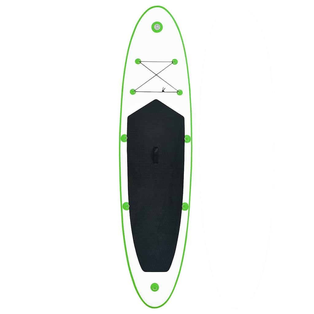 vidaXL Aufblasbares Stand Up Paddle Board Set Grün und Weiß