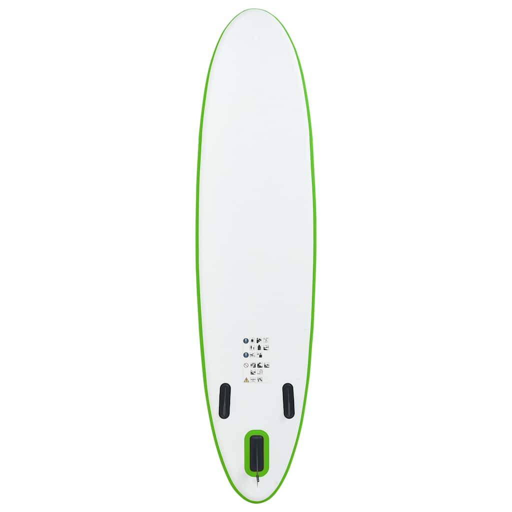 vidaXL Aufblasbares Stand Up Paddle Board Set Grün und Weiß