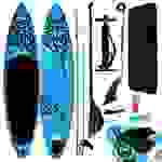 vidaXL Aufblasbares Stand Up Paddle Board Set 305x76x15 cm Blau