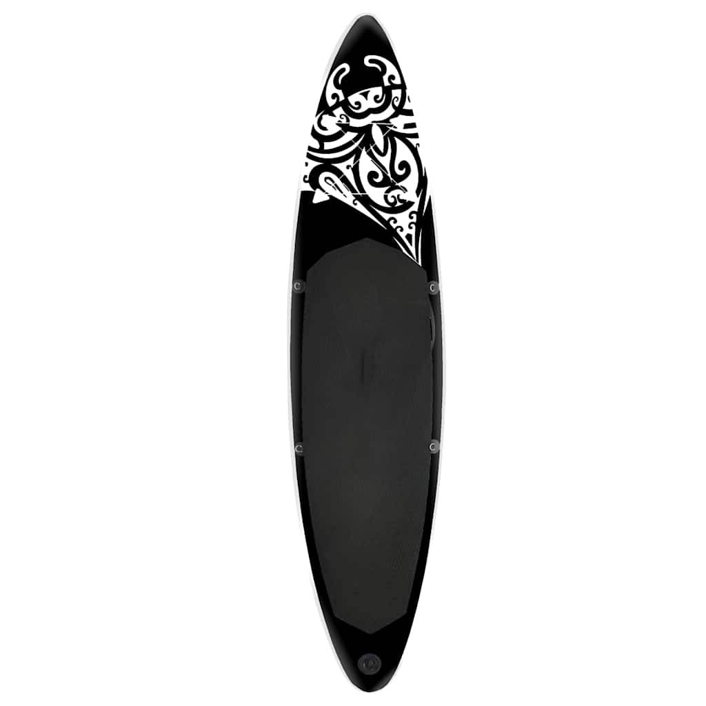 vidaXL SUP-Board-Set Aufblasbar 305x76x15 cm Schwarz