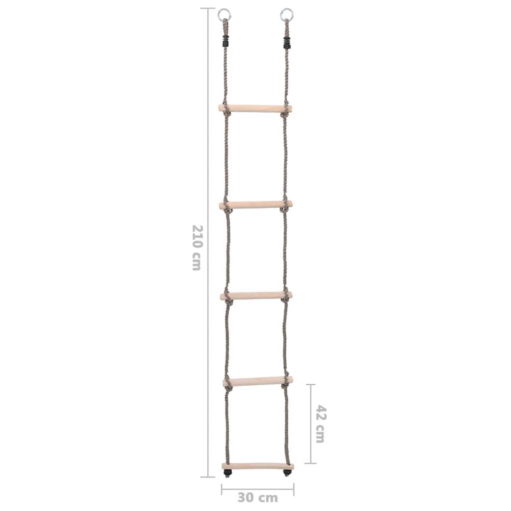 vidaXL 5-Stufen-Leiter 210 cm Kiefer Massivholz