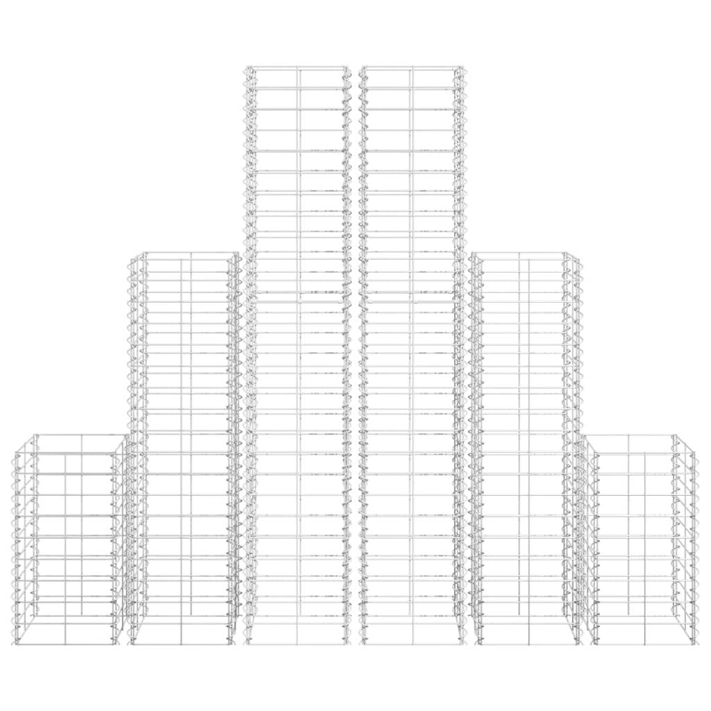 vidaXL Gabionen-Set 6-tlg. Verzinkter Draht
