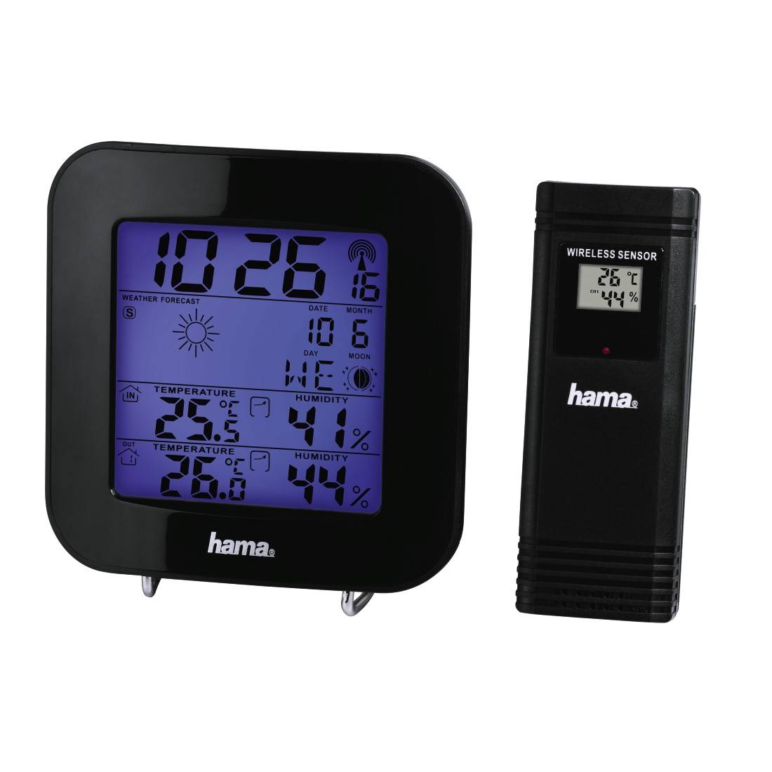 Hama EWS-200 - Wetterstation - kabellos - Schwarz