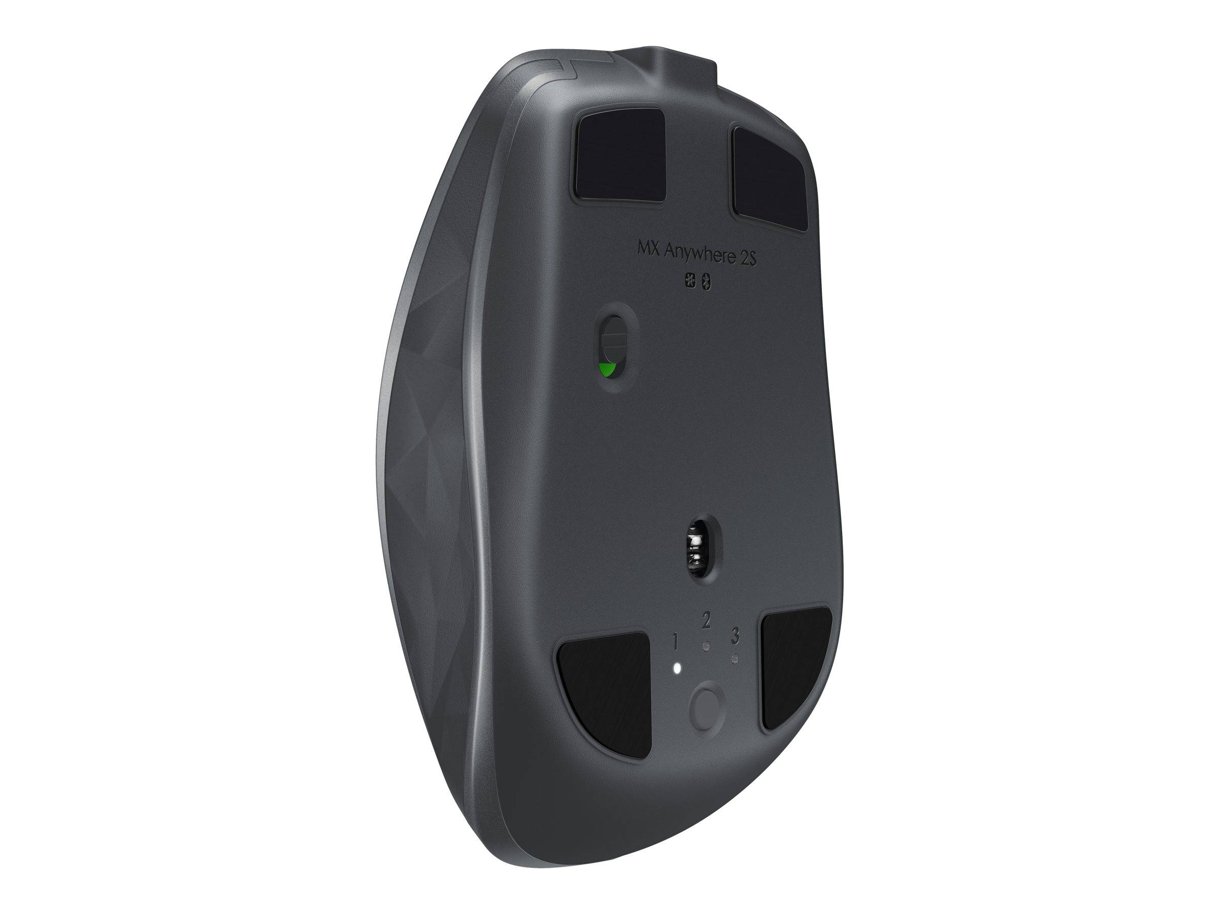 Logitech MX Anywhere 2S - Maus - ergonomischLaser - 7 Tasten - kabellos -