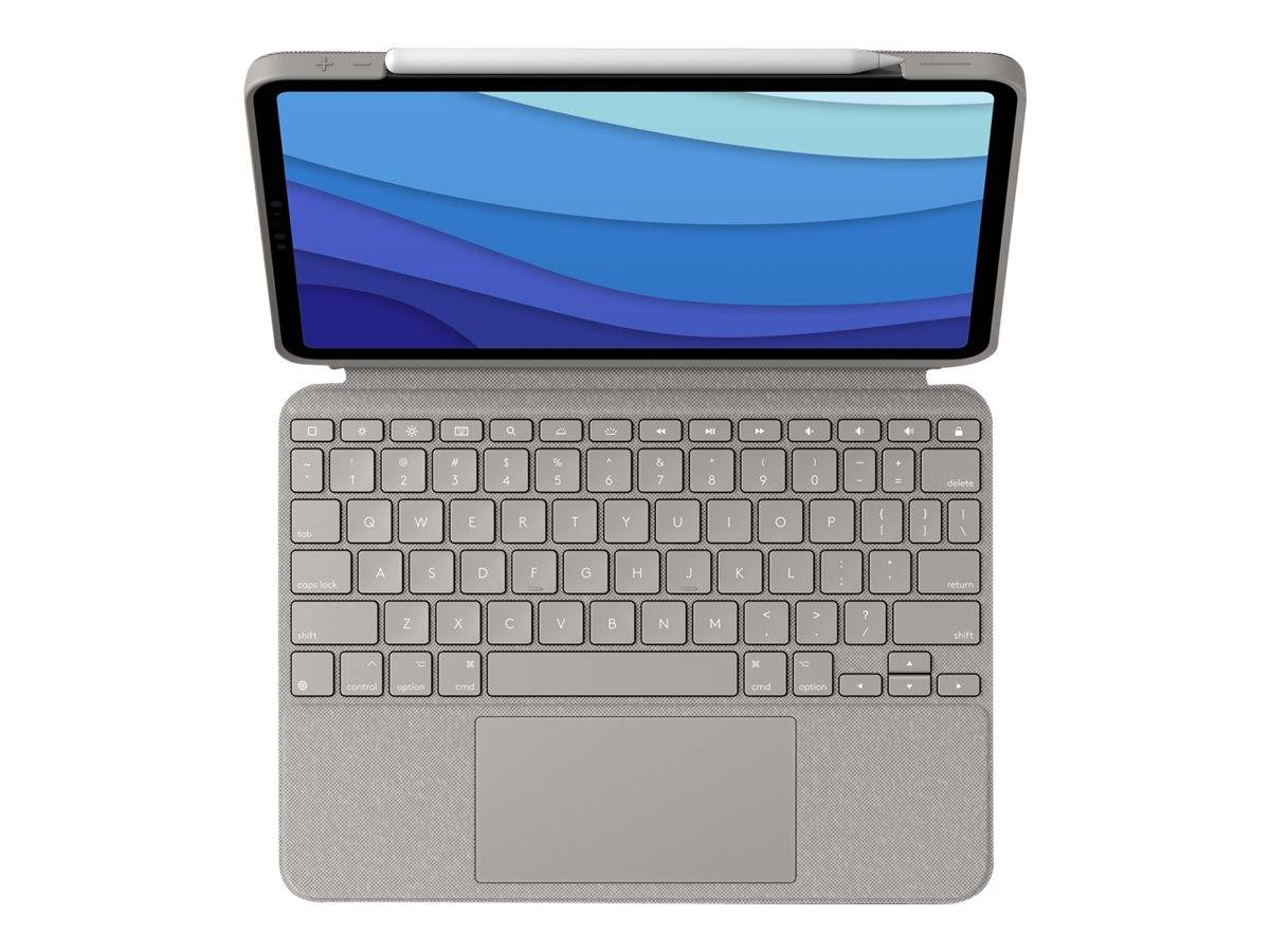Logitech Combo Touch - Tastatur und Foliohülle - mit Trackpad - hintergrundbeleuchtet - Apple Smart connector - QWERTZ -