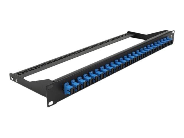 Delock - Patch Panel - Rack montierbar - SC SM X 24 - Schwarz, Blau - 1U - 48.3 cm (19")