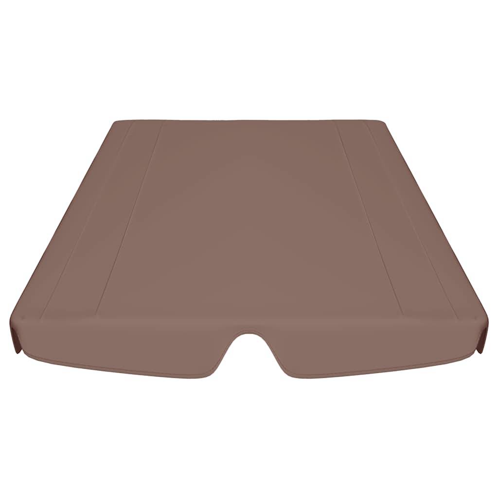 vidaXL Ersatzdach für Hollywoodschaukel Braun 188/168x145/110 cm