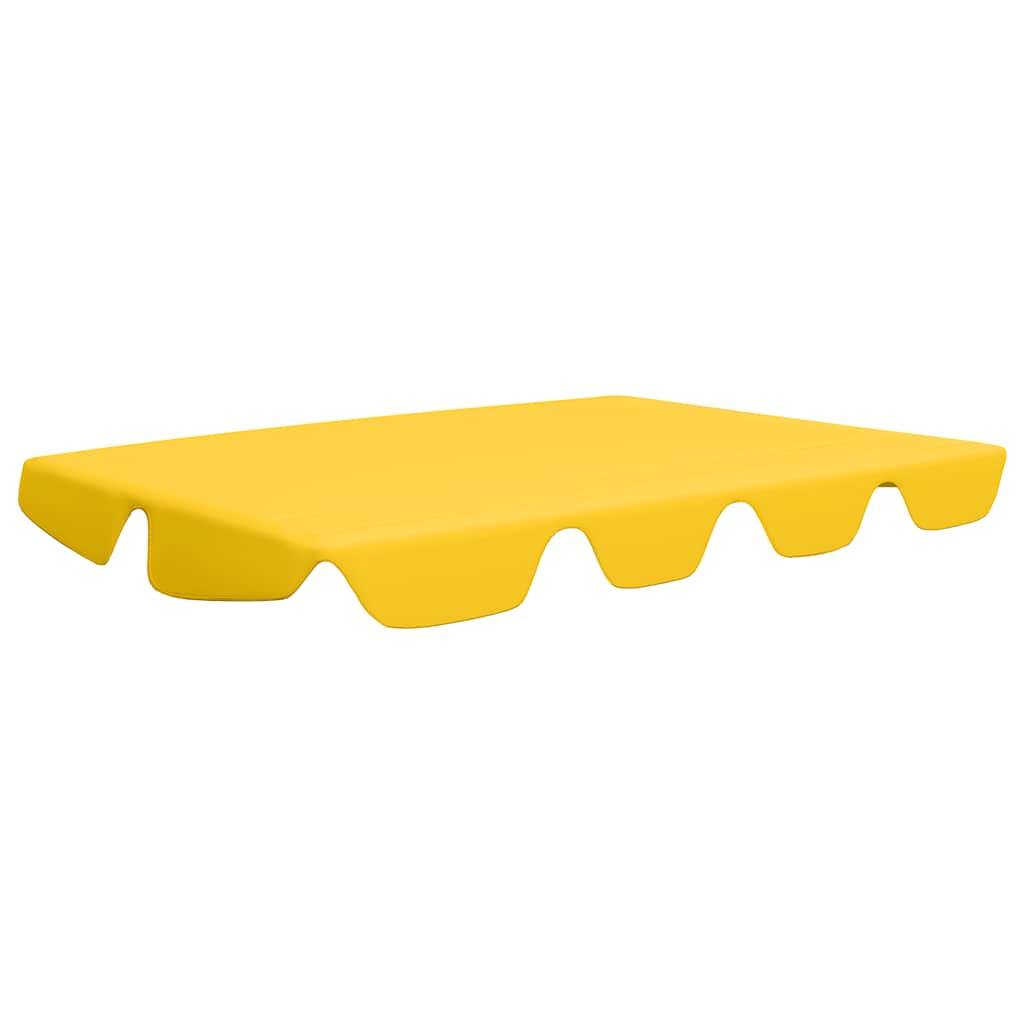 vidaXL Ersatzdach für Hollywoodschaukel Gelb 150/130x105/70 cm