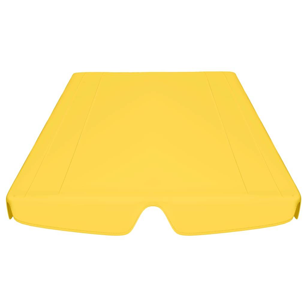 vidaXL Ersatzdach für Hollywoodschaukel Gelb 150/130x105/70 cm