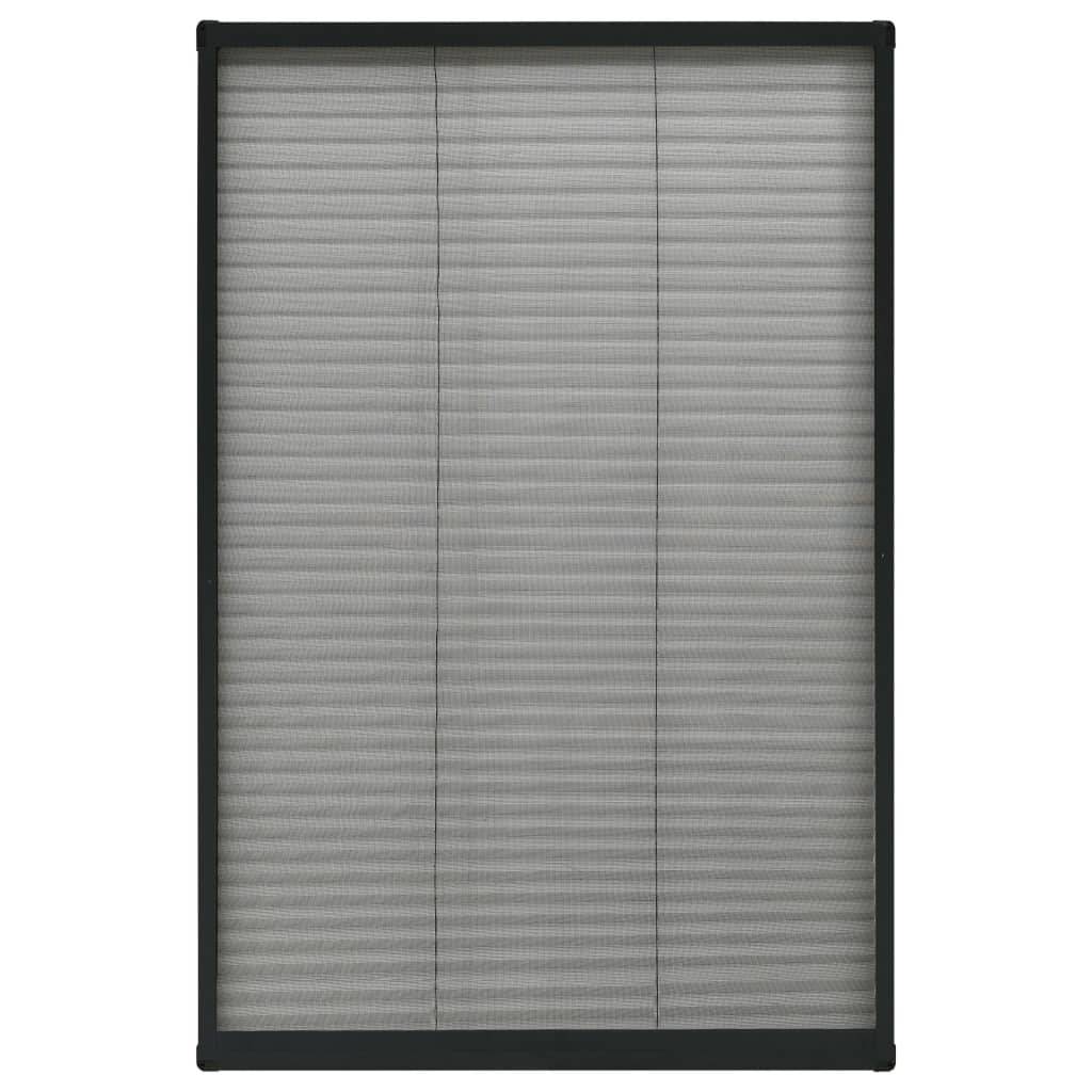vidaXL Insektenschutz-Plissee für Fenster Aluminium Anthrazit 80x160cm