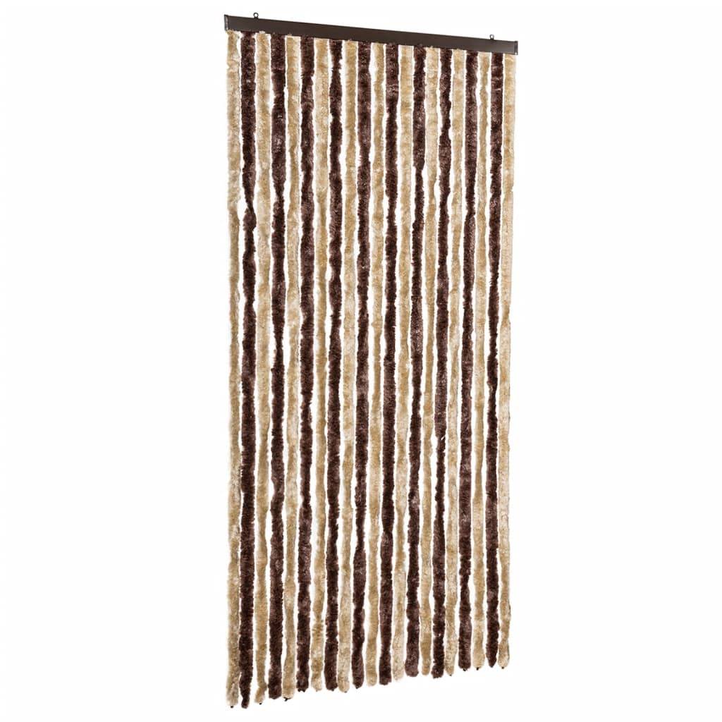 vidaXL Insektenschutz-Vorhang Beige und Hellbraun 90x200 cm Chenille