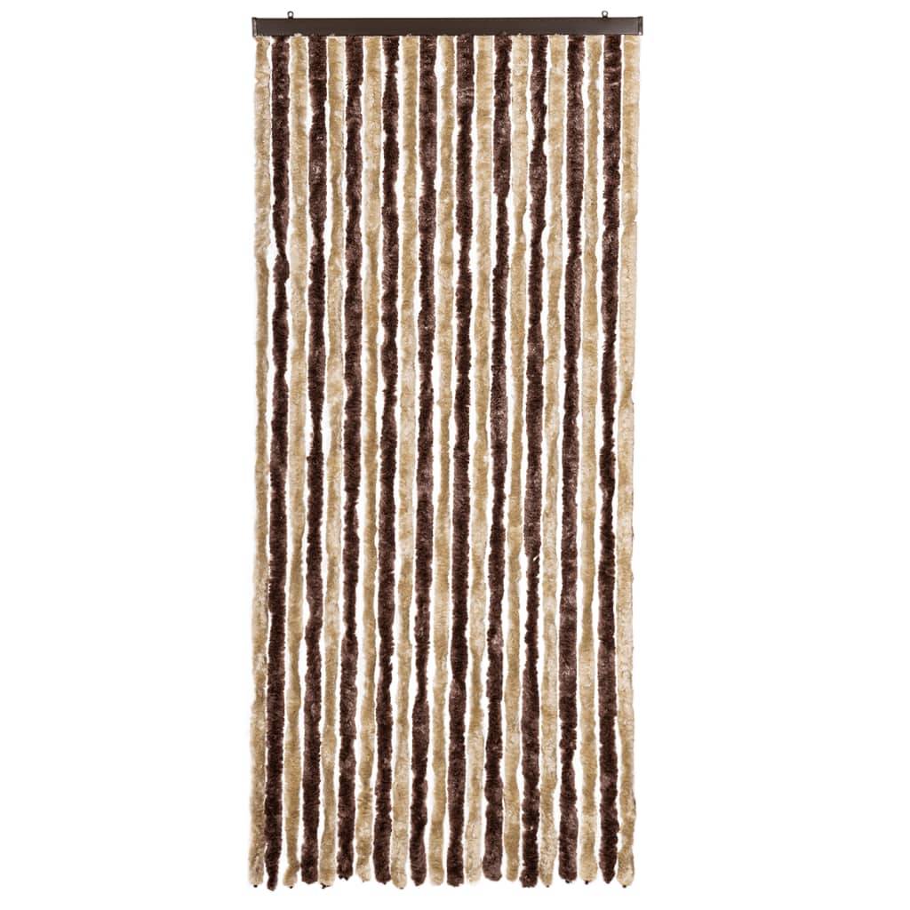 vidaXL Insektenschutz-Vorhang Beige und Hellbraun 90x200 cm Chenille
