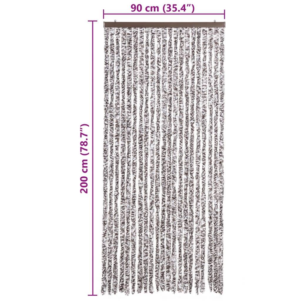 vidaXL Insektenschutz-Vorhang Braun und Beige 90x200 cm Chenille