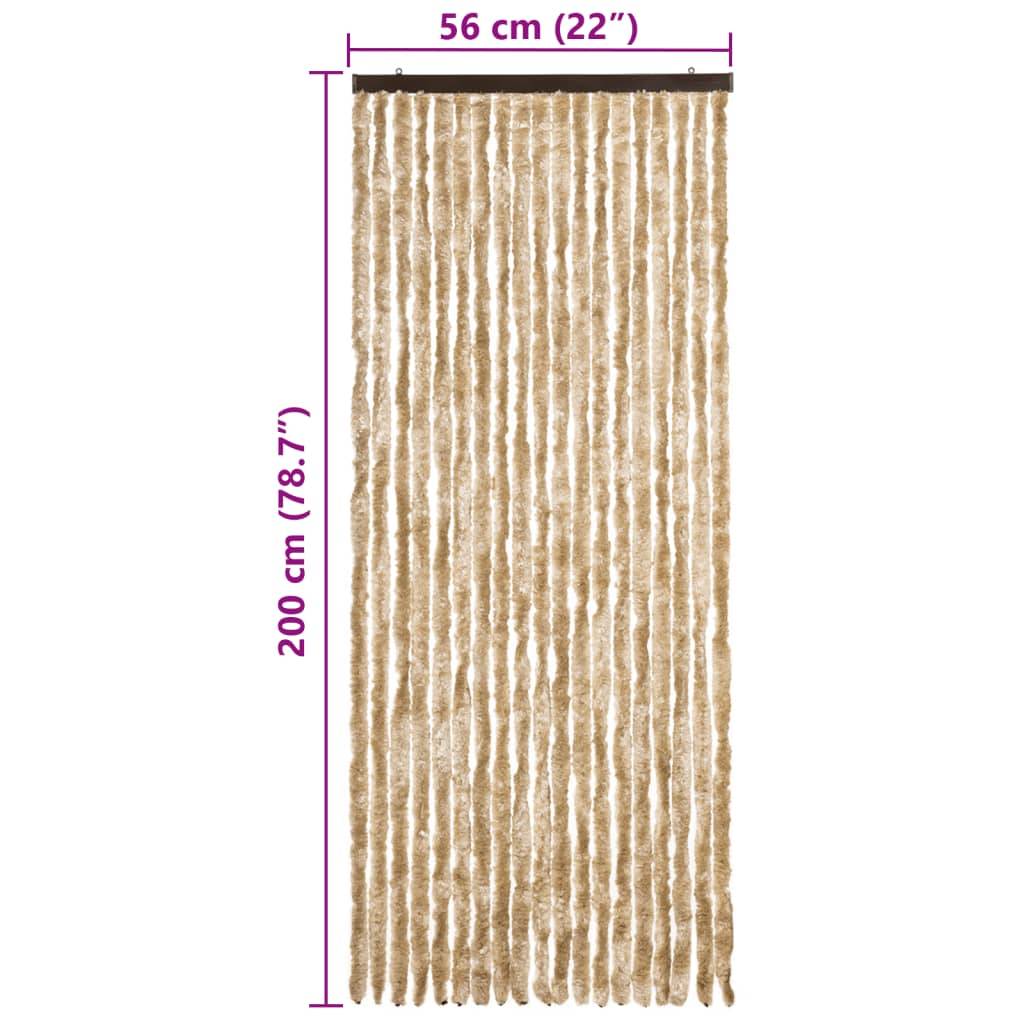 vidaXL Insektenschutz-Vorhang Beige 56x200 cm Chenille