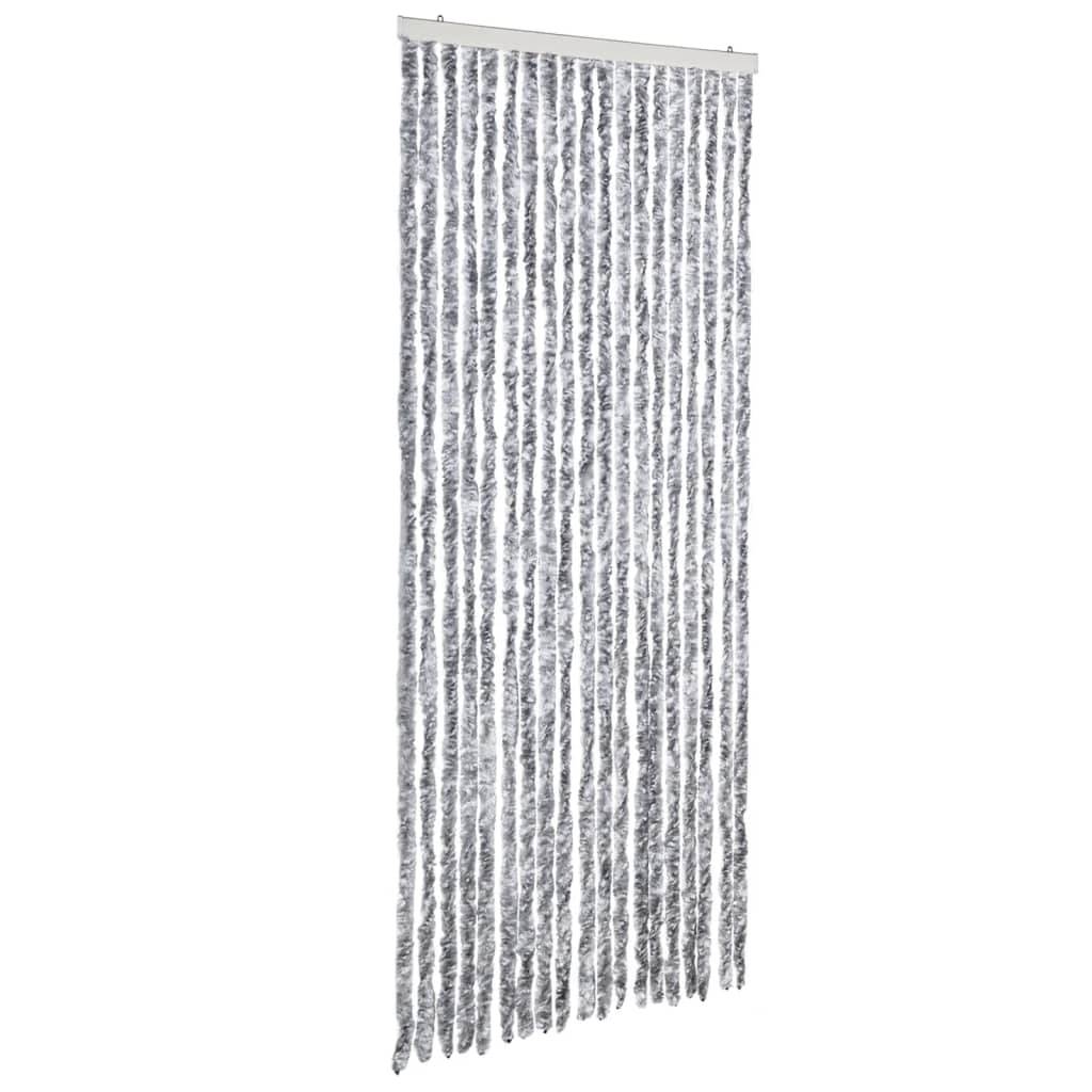 vidaXL Insektenschutz-Vorhang Silbern 56x200 cm Chenille