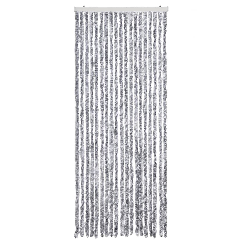 vidaXL Insektenschutz-Vorhang Silbern 56x200 cm Chenille