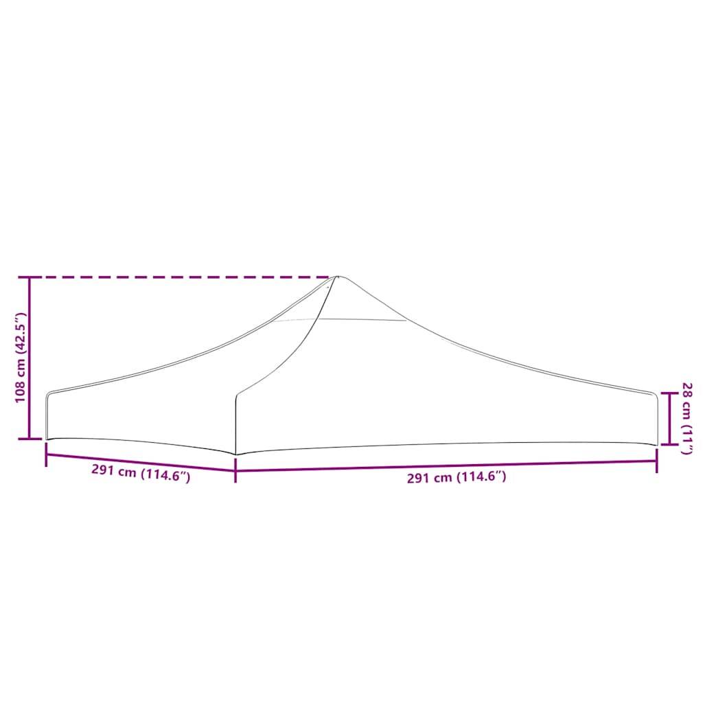 vidaXL Partyzelt-Dach 3x3 m Gelb 270 g/m²