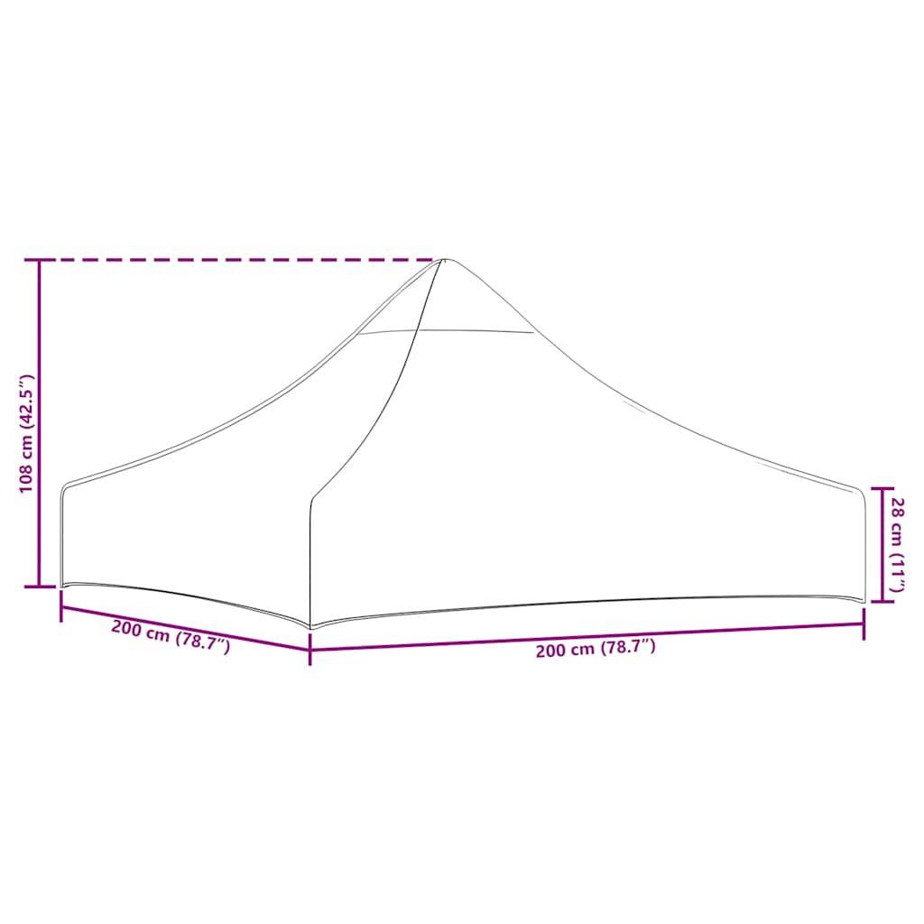 vidaXL Partyzelt-Dach 2x2 m Grün 270 g/m²