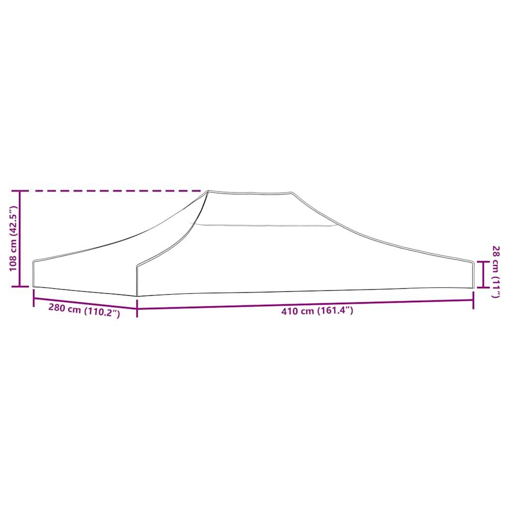 vidaXL Partyzelt-Dach 4x3 m Creme 270 g/m²