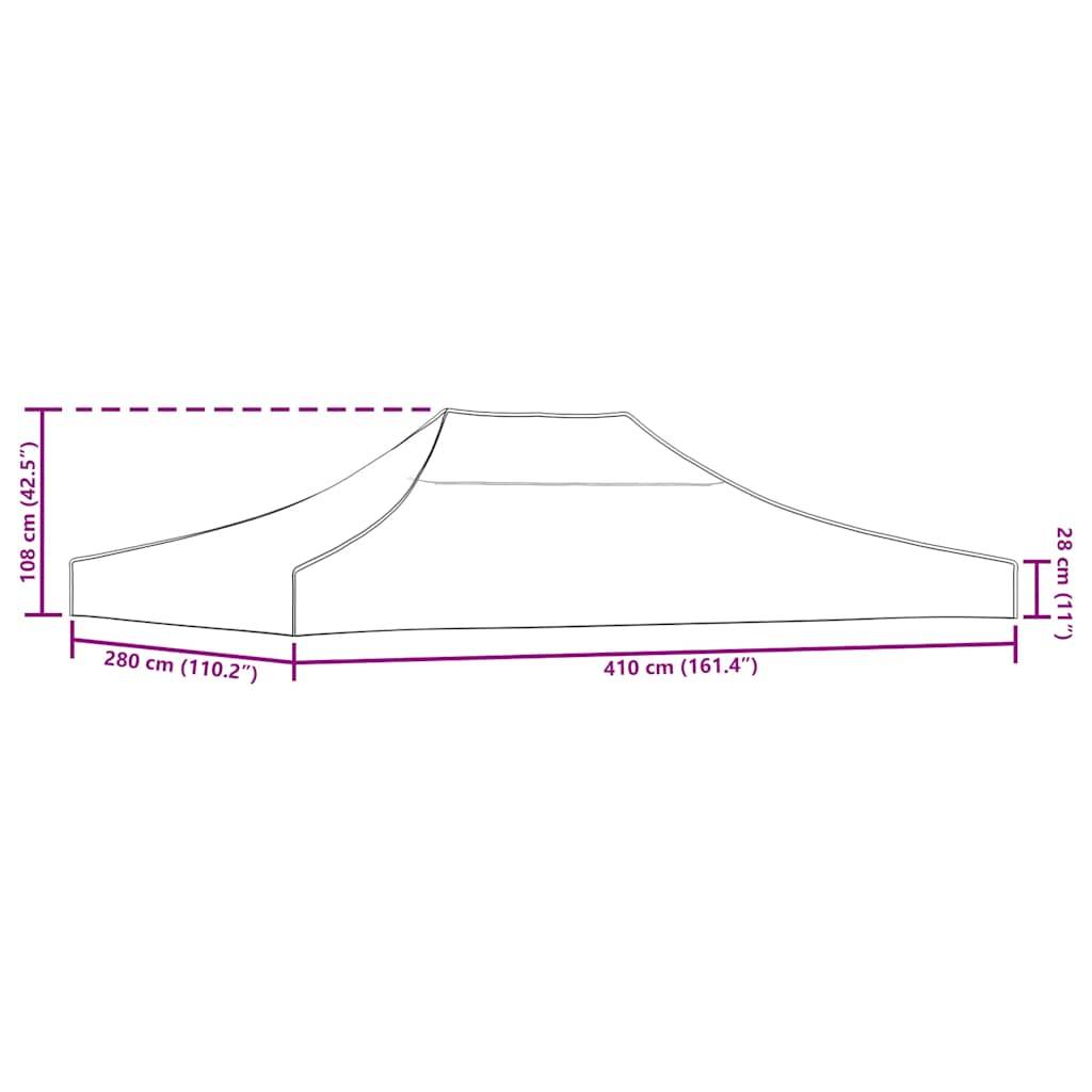 vidaXL Partyzelt-Dach 4x3 m Taupe 270 g/m²