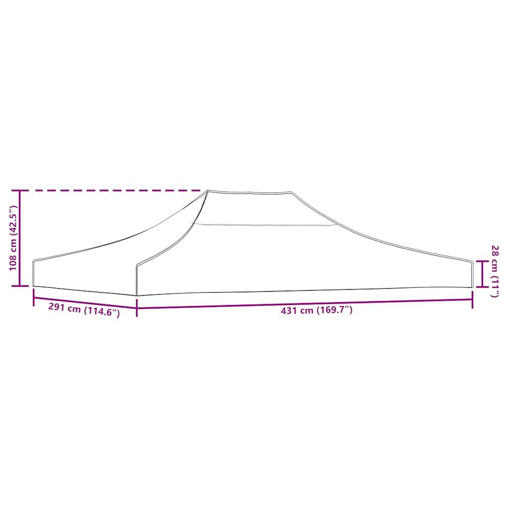 vidaXL Partyzelt-Dach 4,5x3 m Creme 270 g/m²