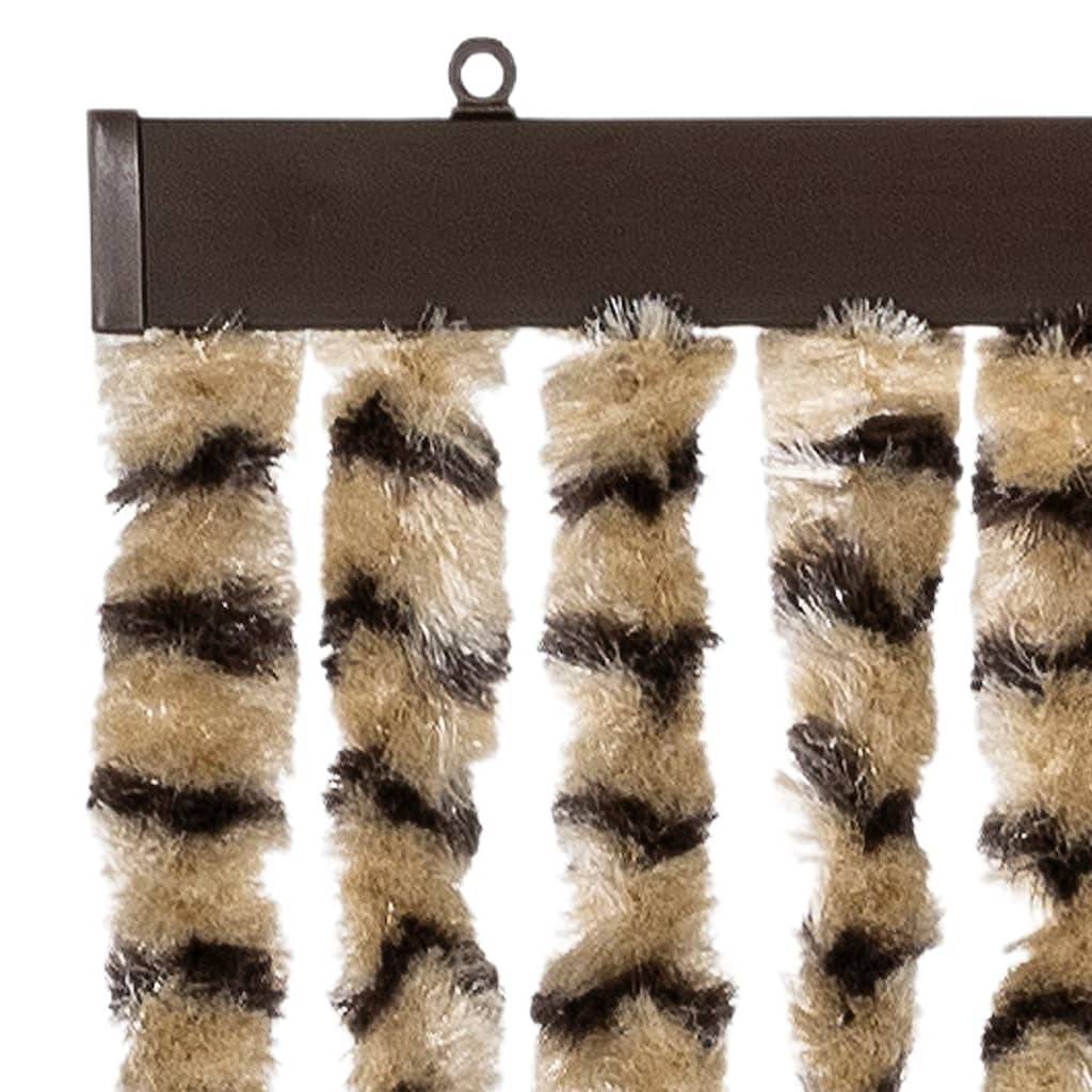 vidaXL Insektenschutz-Vorhang Beige und Braun 100x220 cm Chenille