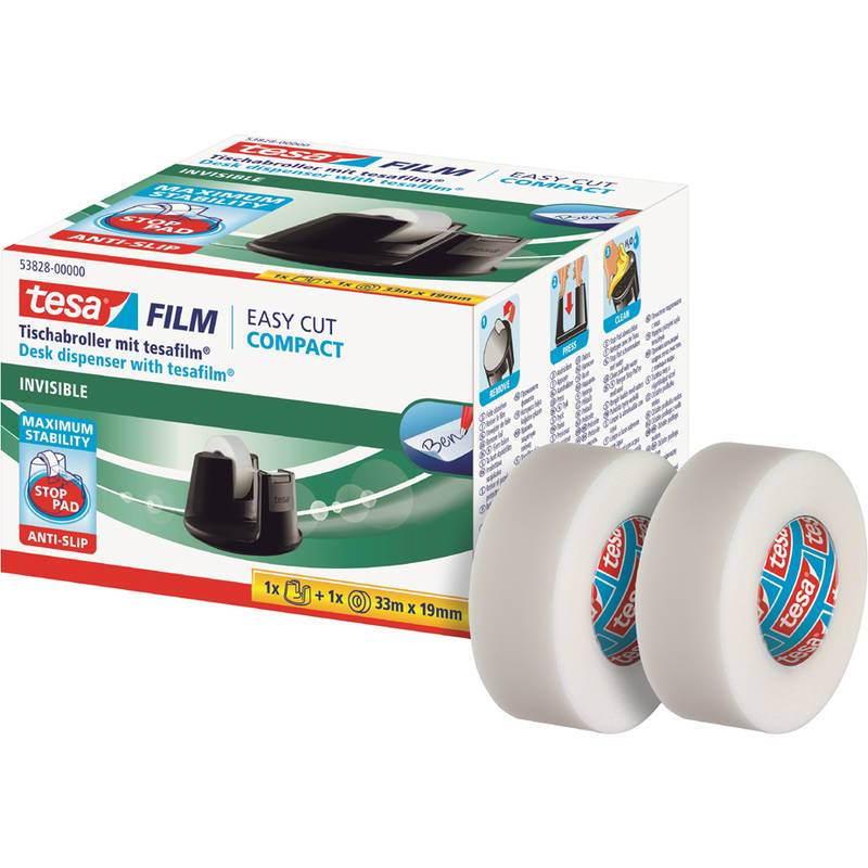 tesa Tischabroller Easy Cut Compact, Sparpack