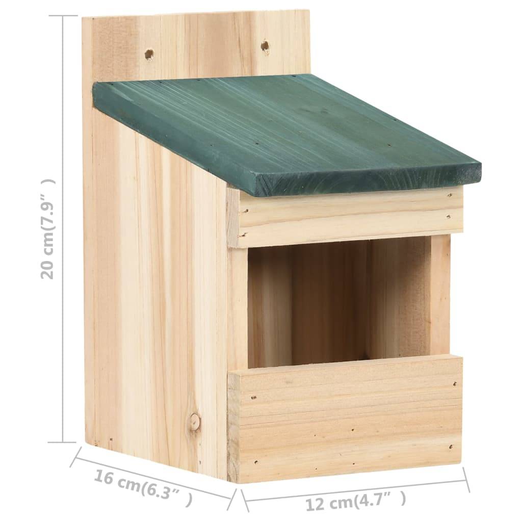 vidaXL Vogelhäuser 4 Stk. 12x16x20 cm Tannenholz