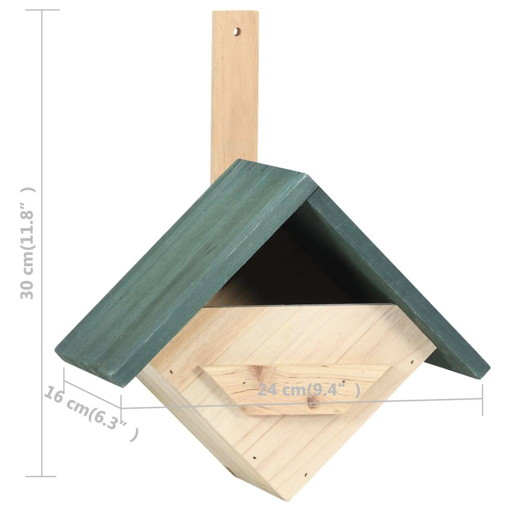 vidaXL Vogelhäuser 4 Stk. 24x16x30 cm Tannenholz