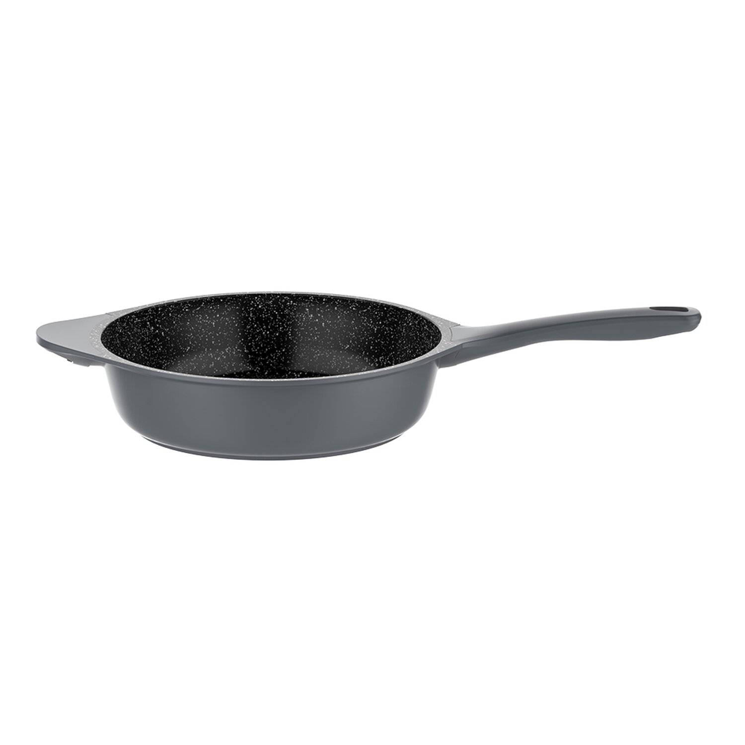 Schäfer Bratpfanne Ø28cm 3,9L Aluminium Phenolharz Pfanne Induktion Antihaft Beschichtung silber