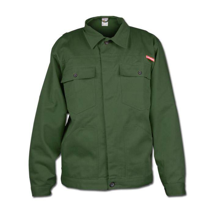 Bundjacke - Gr. 90 - grün - Norm EN 26330 - 40% PES - 60% CO - 290 g/m² - atmungsaktiv - reiß- und scheuerfest - "MG 290"