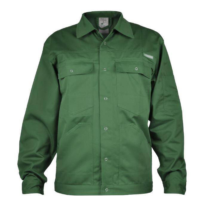 Bundjacke - Gr. 27 - grün - Norm EN 26330 - 65% PES - 35% CO - 260 g/m² - widerstandsfähig und robust - lange Lebensdauer - "MG 260"