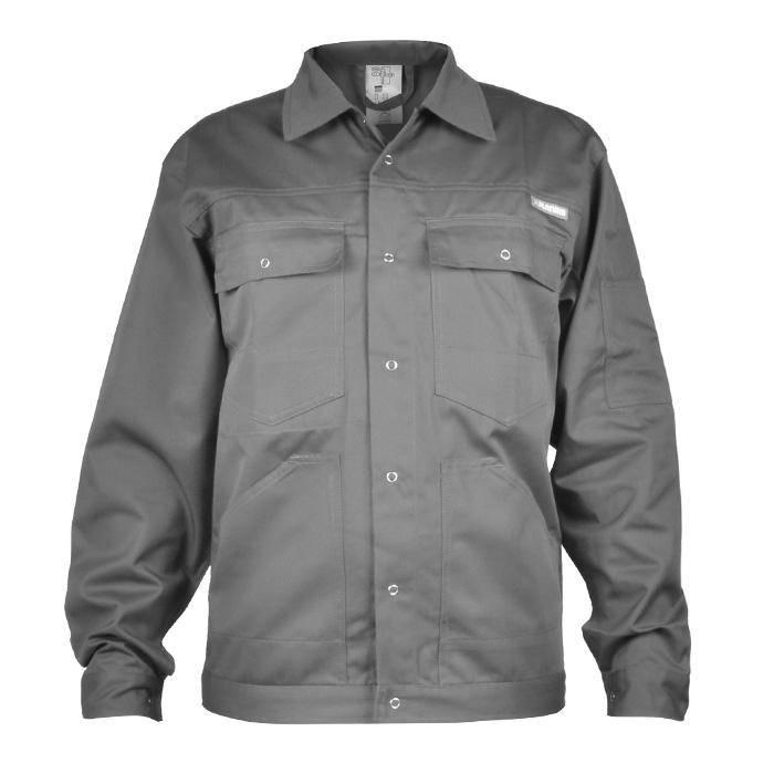 Bundjacke - Gr. 27 - grau - Norm EN 26330 - 65% PES - 35% CO - 260 g/m² - widerstandsfähig und robust - lange Lebensdauer - "MG 260"